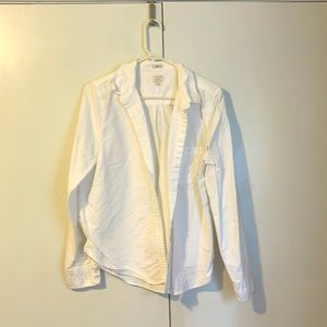 Jcrew classic white button down women’s size large